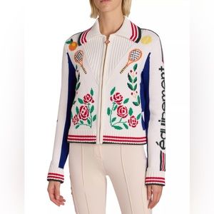 Casablanca Zip Front. Tennis Collection. Floral Pattern. Brand new with tags.